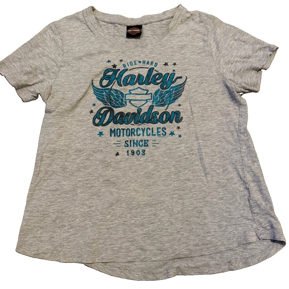 Harley Davidson Lake of the Ozarks T Shirt Gray Osage Beach MO Motorcycle Tee M